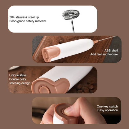 Handheld Electric Frother - Coffee, Milk, Hot Chocolate & Tea